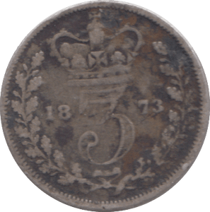 1873 THREEPENCE ( FINE ) - THREEPENCE - Cambridgeshire Coins