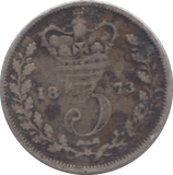 1873 THREEPENCE ( FINE ) - THREEPENCE - Cambridgeshire Coins