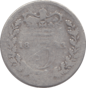 1873 THREEPENCE ( NF ) - THREEPENCE - Cambridgeshire Coins