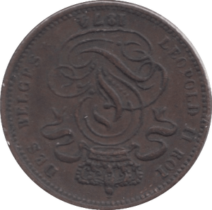1874 1 CENT BELGIUM - WORLD COINS - Cambridgeshire Coins