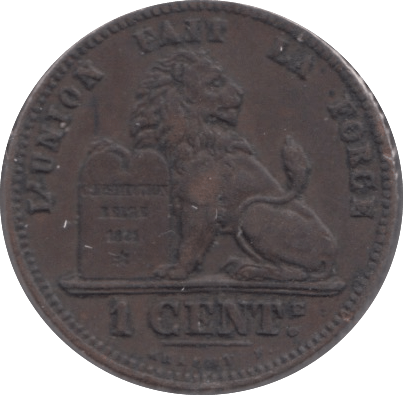 1874 1 CENT BELGIUM - WORLD COINS - Cambridgeshire Coins