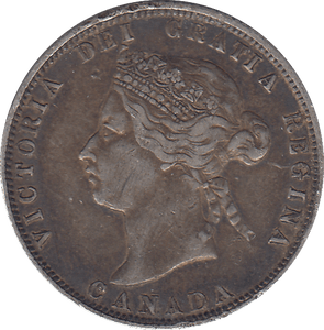 1874 25 CENTS CANADA - WORLD COINS - Cambridgeshire Coins