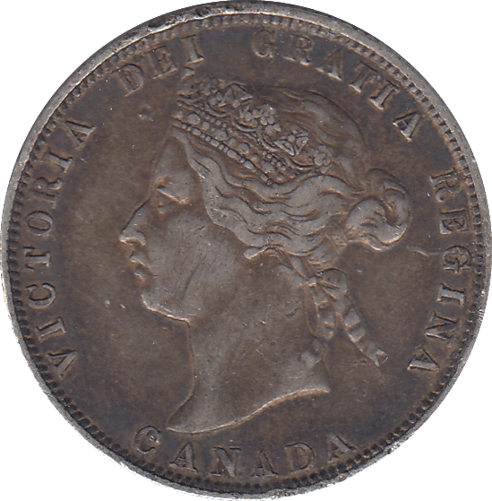 1874 25 CENTS CANADA - WORLD COINS - Cambridgeshire Coins