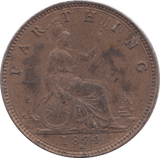 1874 FARTHING ( F ) - Farthing - Cambridgeshire Coins