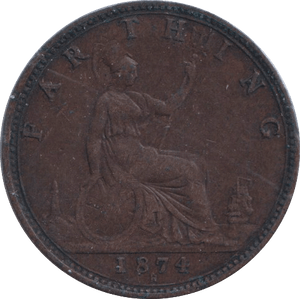 1874 FARTHING ( GF ) - FARTHING - Cambridgeshire Coins