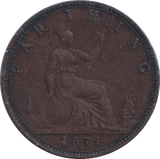 1874 FARTHING ( GF ) - FARTHING - Cambridgeshire Coins