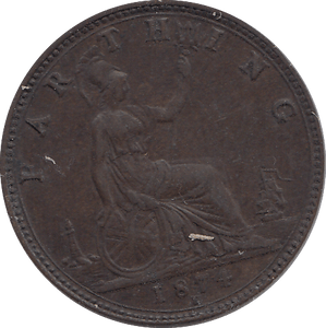 1874 FARTHING ( GVF ) - FARTHING - Cambridgeshire Coins