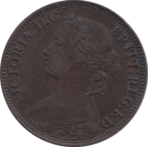 1874 FARTHING ( GVF ) - FARTHING - Cambridgeshire Coins