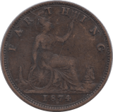 1874 FARTHING ( VF ) - Farthing - Cambridgeshire Coins