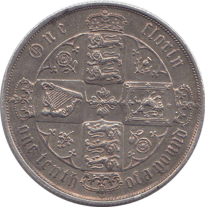 1874 FLORIN ( AUNC ) - FLORIN - Cambridgeshire Coins