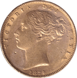 1874 GOLD SOVEREIGN ( EF ) MELBOURNE MINT - SOVEREIGN - Cambridgeshire Coins