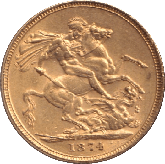 1874 GOLD SOVEREIGN ( UNC ) MELBOURNE MINT - SOVEREIGN - Cambridgeshire Coins