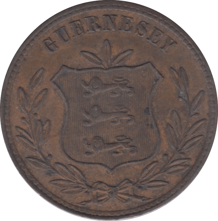 1874 GUERNSEY 8 DOUBLES - WORLD COINS - Cambridgeshire Coins