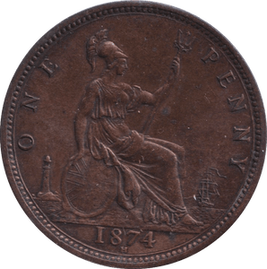 1874 H PENNY ( AUNC ) - PENNY - Cambridgeshire Coins