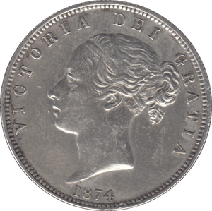 1874 HALFCROWN ( EF ) - HALFCROWN - Cambridgeshire Coins