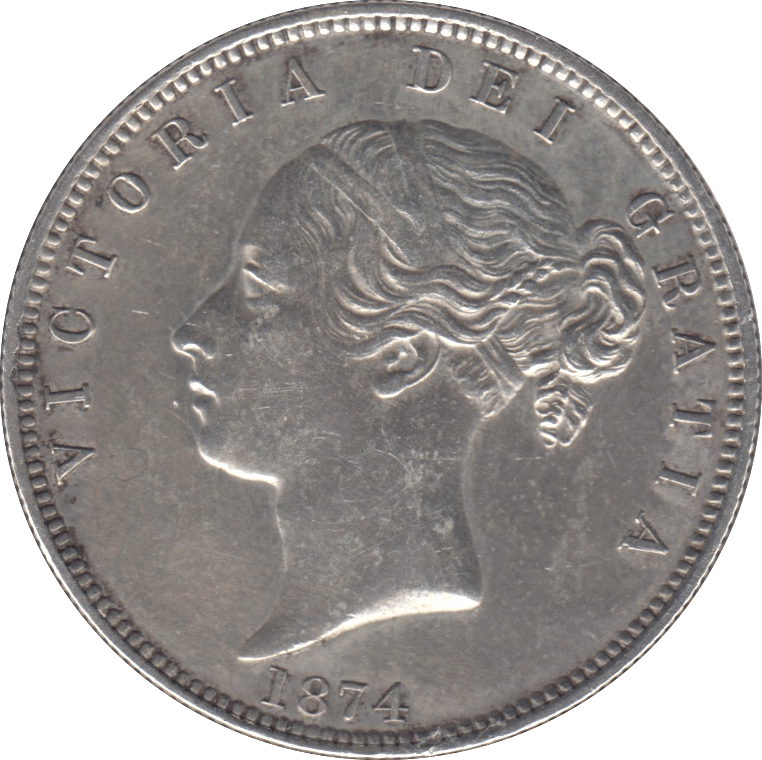1874 HALFCROWN ( EF ) - HALFCROWN - Cambridgeshire Coins