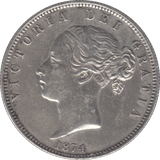 1874 HALFCROWN ( EF ) - HALFCROWN - Cambridgeshire Coins