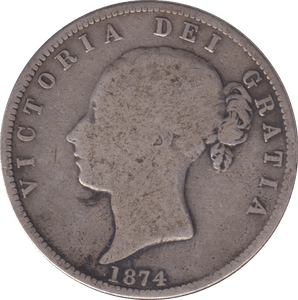 1874 HALFCROWN ( FAIR ) - Halfcrown - Cambridgeshire Coins