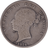 1874 HALFCROWN ( FAIR ) - Halfcrown - Cambridgeshire Coins