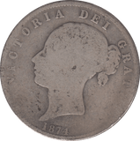 1874 HALFCROWN ( FAIR ) - Halfcrown - Cambridgeshire Coins