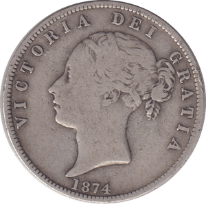 1874 HALFCROWN ( FINE ) - HALFCROWN - Cambridgeshire Coins