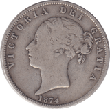 1874 HALFCROWN ( FINE ) - HALFCROWN - Cambridgeshire Coins