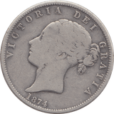 1874 HALFCROWN ( FINE ) - HALFCROWN - Cambridgeshire Coins