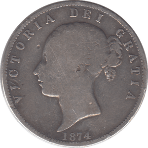 1874 HALFCROWN ( FINE ) - HALFCROWN - Cambridgeshire Coins