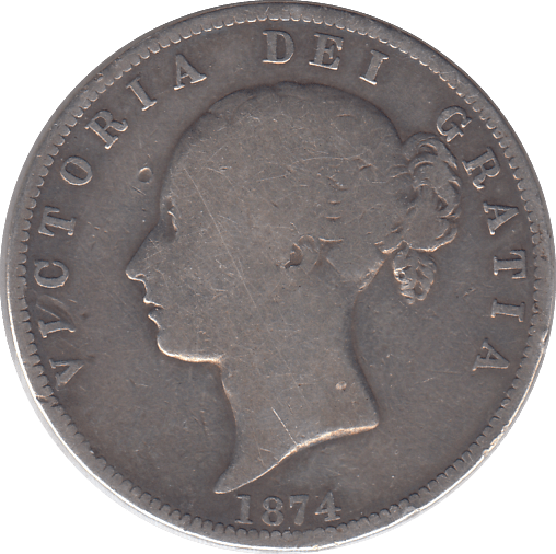 1874 HALFCROWN ( FINE ) - HALFCROWN - Cambridgeshire Coins