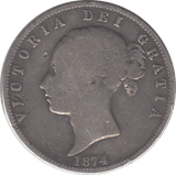 1874 HALFCROWN ( FINE ) - HALFCROWN - Cambridgeshire Coins