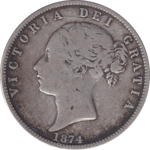 1874 HALFCROWN ( FINE ) - HALFCROWN - Cambridgeshire Coins