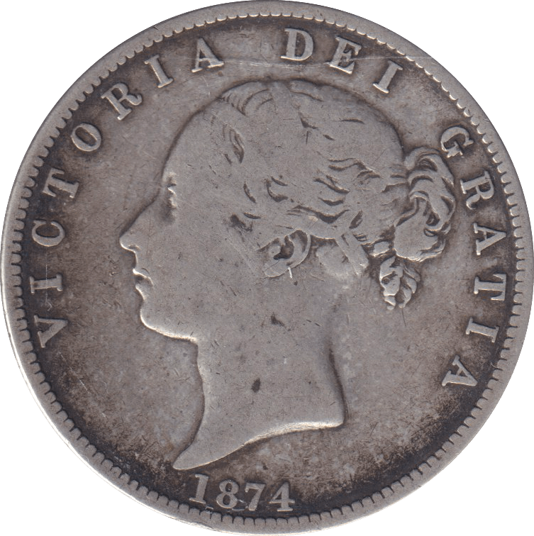 1874 HALFCROWN ( FINE ) - HALFCROWN - Cambridgeshire Coins
