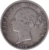 1874 HALFCROWN ( FINE ) - HALFCROWN - Cambridgeshire Coins