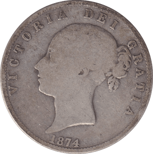 1874 HALFCROWN ( NF ) - HALFCROWN - Cambridgeshire Coins