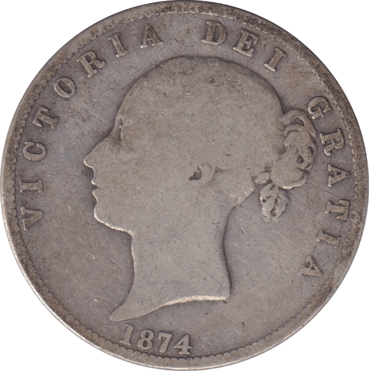 1874 HALFCROWN ( NF ) - HALFCROWN - Cambridgeshire Coins