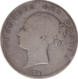 1874 HALFCROWN ( NF ) - HALFCROWN - Cambridgeshire Coins