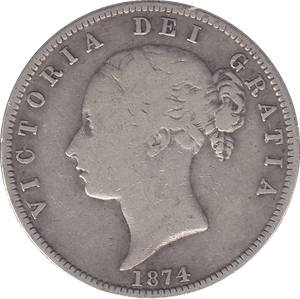 1874 HALFCROWN ( NF ) - HALFCROWN - Cambridgeshire Coins