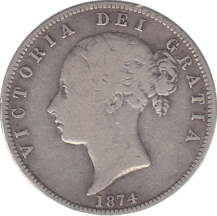 1874 HALFCROWN ( NF ) - HALFCROWN - Cambridgeshire Coins