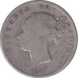 1874 HALFCROWN ( NF ) - HALFCROWN - Cambridgeshire Coins