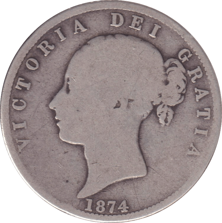 1874 HALFCROWN ( NF ) - HALFCROWN - Cambridgeshire Coins