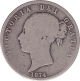 1874 HALFCROWN ( NF ) - HALFCROWN - Cambridgeshire Coins