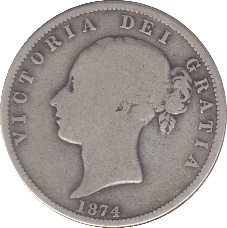 1874 HALFCROWN ( NF ) - HALFCROWN - Cambridgeshire Coins