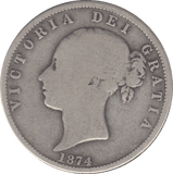 1874 HALFCROWN ( NF ) - HALFCROWN - Cambridgeshire Coins