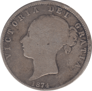 1874 HALFCROWN ( NF ) - HALFCROWN - Cambridgeshire Coins