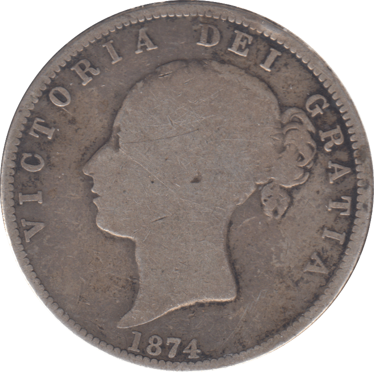 1874 HALFCROWN ( NF ) - HALFCROWN - Cambridgeshire Coins
