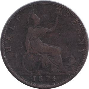 1874 HALFPENNY ( FAIR ) - HALFPENNY - Cambridgeshire Coins