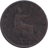 1874 HALFPENNY ( FAIR ) - HALFPENNY - Cambridgeshire Coins