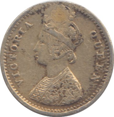 1874 INDIA TWO ANNA - WORLD COINS - Cambridgeshire Coins