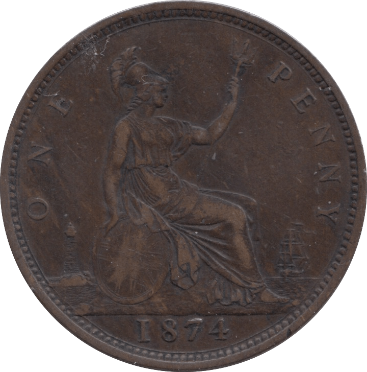 1874 PENNY BRITANNIA ( GF ) - PENNY - Cambridgeshire Coins