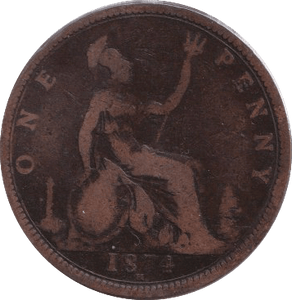1874 PENNY ( FINE ) - PENNY - Cambridgeshire Coins